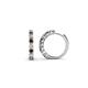 1 - Raya Round Smoky Quartz and Lab Grown Diamond Hoop Earrings 