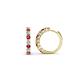 1 - Raya Round Ruby and Lab Grown Diamond Hoop Earrings 