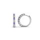 1 - Raya Round Tanzanite and Lab Grown Diamond Hoop Earrings 