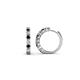 1 - Raya Round Black and White Lab Grown Diamond Hoop Earrings 