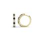 1 - Raya Round Black and White Lab Grown Diamond Hoop Earrings 