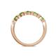 4 - Keva 2.60 mm Green Garnet 5 Stone Wedding Band 