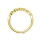 4 - Keva 2.60 mm Yellow Sapphire 5 Stone Wedding Band 