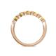 4 - Keva 2.60 mm Yellow Sapphire 5 Stone Wedding Band 