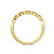 4 - Keva 2.60 mm Citrine 5 Stone Wedding Band 