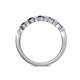 4 - Keva 2.60 mm Iolite 5 Stone Wedding Band 
