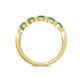 4 - Keva 2.60 mm Emerald 5 Stone Wedding Band 