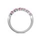 4 - Keva 2.60 mm Pink Sapphire 5 Stone Wedding Band 