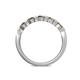 4 - Keva 2.60 mm Smoky Quartz 5 Stone Wedding Band 