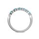 4 - Keva 2.60 mm London Blue Topaz 5 Stone Wedding Band 