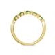 5 - Keva 3.00 mm Green Garnet 5 Stone Wedding Band 