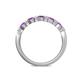 5 - Keva 3.00 mm Amethyst 5 Stone Wedding Band 