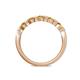 5 - Keva 3.00 mm Citrine 5 Stone Wedding Band 