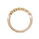5 - Keva 3.00 mm Yellow Diamond 5 Stone Wedding Band 