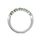 5 - Keva 3.00 mm Green Garnet 5 Stone Wedding Band 