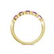 5 - Keva 3.00 mm Amethyst 5 Stone Wedding Band 