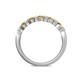 5 - Keva 3.00 mm Citrine 5 Stone Wedding Band 