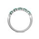 5 - Keva 3.00 mm Emerald 5 Stone Wedding Band 