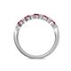 5 - Keva 3.00 mm Ruby 5 Stone Wedding Band 