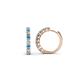 1 - Raya Round Blue Topaz and Lab Grown Diamond Hoop Earrings 