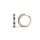 1 - Raya Round Emerald and Lab Grown Diamond Hoop Earrings 