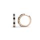 1 - Raya Round Black and White Lab Grown Diamond Hoop Earrings 