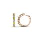 1 - Raya Round Yellow Sapphire and Lab Grown Diamond Hoop Earrings 