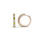 1 - Raya Round Yellow and White Lab Grown Diamond Hoop Earrings 