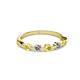 2 - Keva 2.60 mm Yellow Sapphire and Lab Grown Diamond 5 Stone Wedding Band 