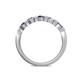 5 - Keva 2.60 mm Iolite and Diamond 5 Stone Wedding Band 