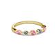 2 - Keva 2.60 mm Pink Tourmaline and Diamond 5 Stone Wedding Band 