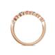 5 - Keva 2.60 mm Pink Tourmaline and Diamond 5 Stone Wedding Band 