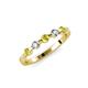 3 - Keva 2.60 mm Yellow and White Lab Grown Diamond 5 Stone Wedding Band 