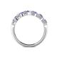 5 - Keva 3.40 mm Tanzanite 5 Stone Wedding Band 