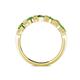 5 - Keva 3.40 mm Green Garnet 5 Stone Wedding Band 