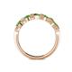 5 - Keva 3.40 mm Green Garnet 5 Stone Wedding Band 