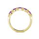 5 - Keva 3.40 mm Amethyst 5 Stone Wedding Band 