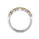 5 - Keva 3.40 mm Citrine 5 Stone Wedding Band 