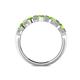 5 - Keva 3.40 mm Peridot 5 Stone Wedding Band 