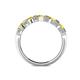 5 - Keva 3.40 mm Yellow Sapphire 5 Stone Wedding Band 