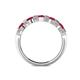 5 - Keva 3.40 mm Ruby 5 Stone Wedding Band 