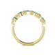 5 - Keva 3.40 mm Aquamarine 5 Stone Wedding Band 