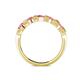 5 - Keva 3.40 mm Pink Tourmaline 5 Stone Wedding Band 