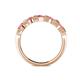 5 - Keva 3.40 mm Pink Tourmaline 5 Stone Wedding Band 