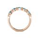 5 - Keva 3.40 mm Blue Topaz 5 Stone Wedding Band 