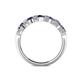 5 - Keva 3.40 mm Iolite 5 Stone Wedding Band 