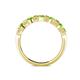 5 - Keva 3.40 mm Peridot 5 Stone Wedding Band 