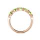 5 - Keva 3.40 mm Peridot 5 Stone Wedding Band 