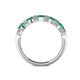 5 - Keva 3.40 mm Emerald 5 Stone Wedding Band 