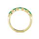 5 - Keva 3.40 mm Emerald 5 Stone Wedding Band 